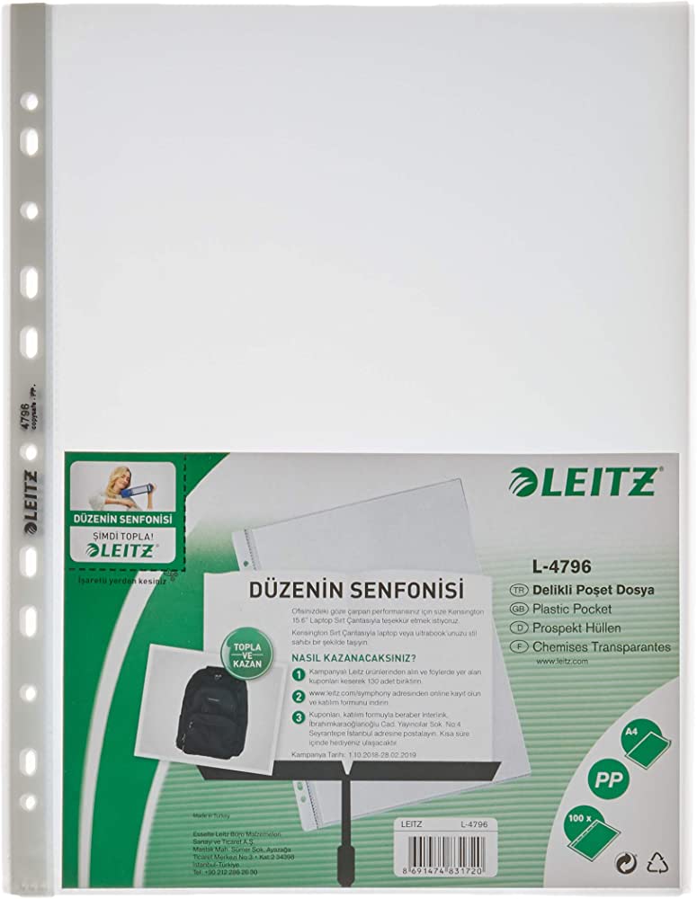 LEITZ POŞET DOSYA A4 100'LÜ